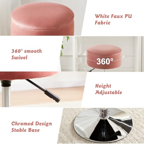 Silla de maquillaje para baño pequeña y ajustable que elimina el desorden del tocador 7