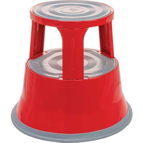 Horison Industries Step Stools - Step Steel Portable - Steel Kick Step Stools - Mobile And Anti-slip Step Stools - Red Steel Kick Step Stools - 430x400mm