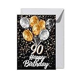 Occasions spéciales : idéale pour le 90e anniversaire d'un être cher, cette carte est un geste chaleureux pour partager la joie de son anniversaire spécial et faire sourire la personne qui fête son anniversaire.