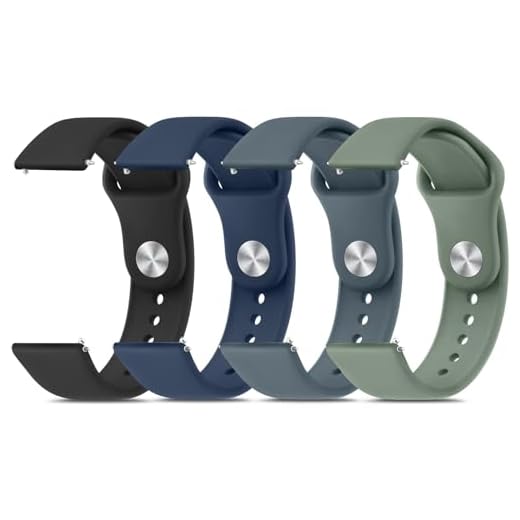Meliya 20/22mm Four-Pack Silicone Watch Straps