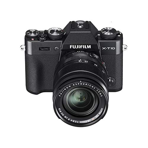 Image of Fujifilm X-T10 Black Mirrorless Digital Camera Kit with XF 18-55mm F2.8-4.0 R LM OIS Lens