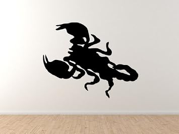 Insect Arachnid- Scorpion Venom Sting #9 - Scorpio logo - 45" Black Wall Vinyl Decal Decorative