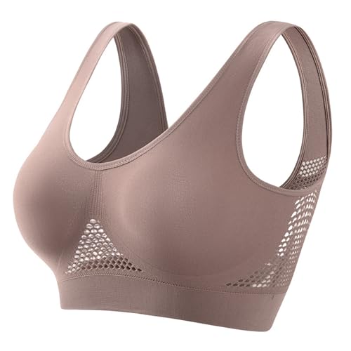 Wireless Sports Bra for Women Plus Size Workout Bras High Support Yoga Bras Breathable Mesh Bras Comfy Everyday Bras
