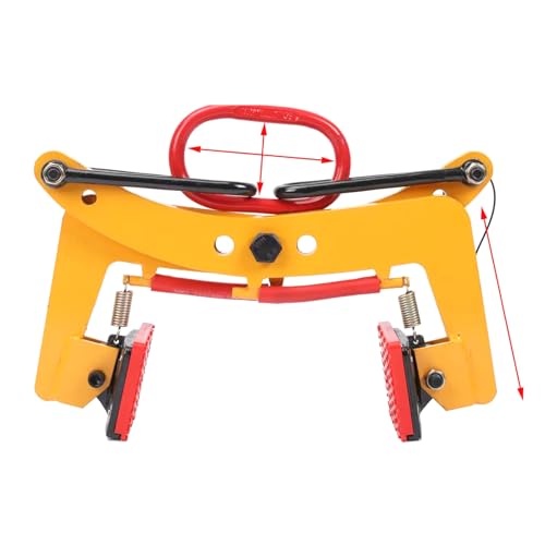 Versetzzange, 280kg Steinzange Verstellbare Öffnung von 12-26cm Durchmesser Bordsteinzange Hebezange Bordstein für Stein Anheben und Transportieren