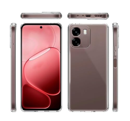 Image of COVERBLACK Soft Rubber Silicon Clear Case Back Cover Compatible for Oppo A6 5G / Oppo A6s 5G - Transparent