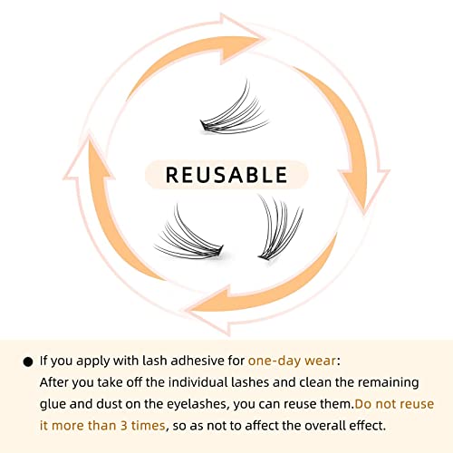 Quewel Cluster Lashes 240Pcs 10D+20D D Curl Mix8-14Mm Lash Extensions Soft&Natural False Eyelashes Individual Diy Eyelash Extension At Home(10D+20D D Mix8-14) #TOP7