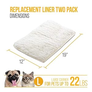   Sherpa-2-Count-Replacement-Liners-for-Travel-Pet-Carriers-White-Large