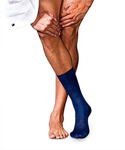 FALKE Herren Socken No. 9 M So Pure Fil d´Écosse Baumwolle einfarbig 1 Paar, Blau Royal Blue 6000, 39-40 – Ansicht 1