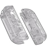 eXtremeRate Clear Black Joycon Handheld Controller Housing (D-Pad Version) with Colorful Buttons,...