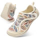 Comfortable Wide Diabetic Shoes for Women Mes,Barefoot House Shoes Slippers for Women Indoor Outdoor,Adjustable Zero Drop Edema Shoe for Neuropathy, Breathable Nursing Shoe Wide Width Casual Sneakers