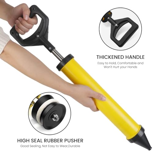 Image of Serplex Grouting Gun 4-Nozzle Metal Body for Cement Repair | Smooth Mortar Application, Reduces Mess, Metal Barrel Build, Fits Cement Mixes, Handy for Home Fixes