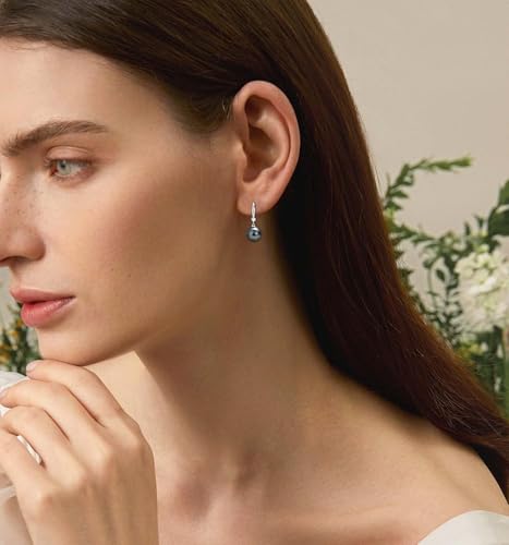 AAAAA Grade Real Tahitian Black Pearl Dangle Earrings Anniversary birthday Wedding Valentines Christmas Mothers Day Gift for Wife Women Mom Girlfriend Friends Daughter3