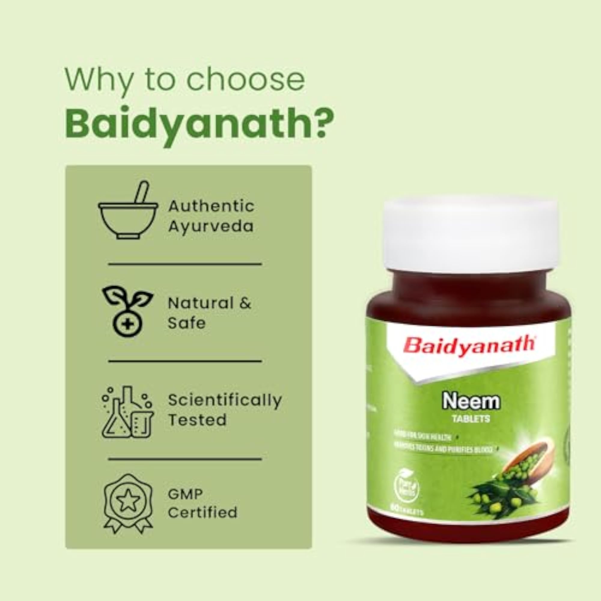 Baidyanath Neem Tablets, 60 Tablets