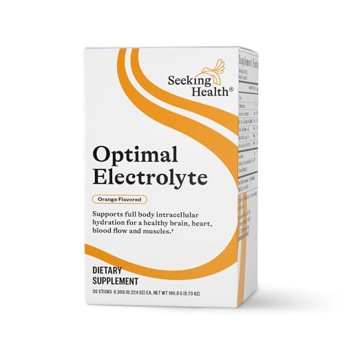 Image of Seeking Health Optimal Electrolyte Sticks - Electrolyte Drink for Hydration, Heart & Muscle Recovery Support - Supports Active Lifestyle - Vegan, Gluten-Free & Non-GMO - Orange Flavor, 30 Sticks