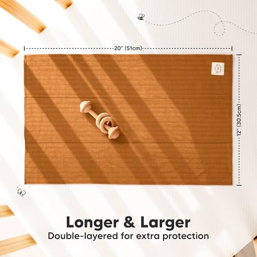 KeaBabies 6-Pack Baby Burp Cloths for Boys and Girls and 8-Pack Baby Bibs for Girls & Boys - Large Burp Cloths, Burping Clothes for Newborn - Teething Bibs for Infant, Toddlers Unisex3