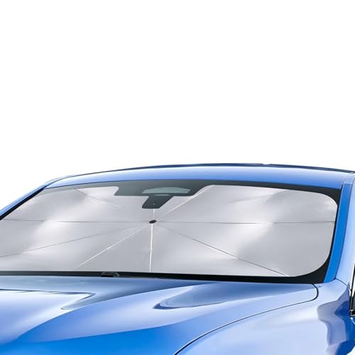 Pare Soleil Voiture Pare Brise Avant 135 X 73 Cm - Anti - UV 99 Parapluie Soleil Pliable Convient Aux Voitures Suv Fourgonnettes Facile A Installer Et Compact 88990736