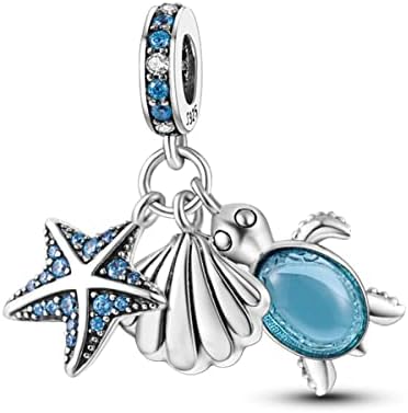 Parmuz 925 Sterling Silver Charm for Bracelet Necklace Dangle Love Mom Ocean travel Butterfly Party Birthday Charm Beads Pendants DIY Jewelry Gift for Women Girls