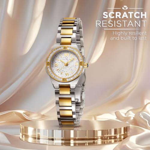 Image of Carlington Diva Series Analog Women Wrist Watches with Stainless Steel Chain Strap | Premium Fashion Watches for Ladies | CT - 116