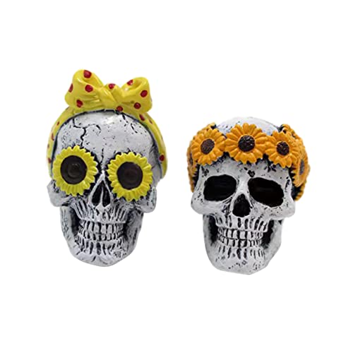 Zerodeko 2 Piezas Difusor de Aromas Decoración de Creativa con Clip Ambientador Salida de Aire Purificación de Aire de Calavera