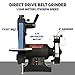 Bucktool Low Speed Bench Belt Grinder Combo, 2.1A 1x30 inch Belt & 6 inch Grinder, 1/3 HP Low Speed Bench Belt Disc Sander Combo for Knife Making, Sharpening, Woodworking, Metalworking