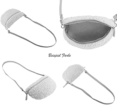 SH Leder ® Teddy Plüsch Hüfttasche Daen Gürteltasche für Festival