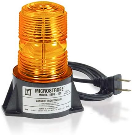480S-120 MicroStrobe Single Flash Surface Mount Amber Strobelight 120VAC