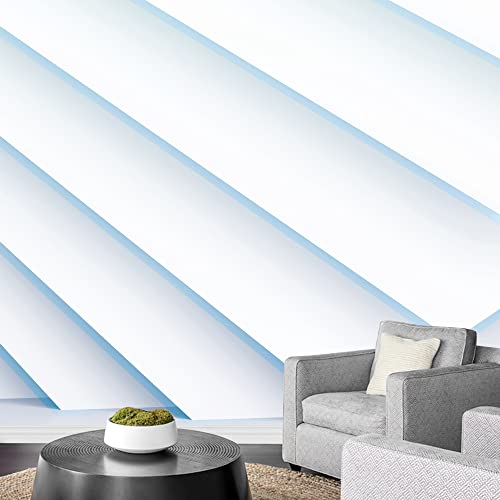 wall26 Removable Wall Sticker/Wall Mural Geometric 3D White Polygon Pattern
