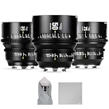 7artisans 35/50/75mm T1.5 Dream Series Set Manual Focus Full-Frame Large Aperture Prime Cine Lens Compatible for Canon EOS R, RED, R3, R5, R6, R7, R10, RP, Black