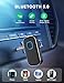 COMSOON Bluetooth AUX Adapter for Car, Noise Reduction Bluetooth Receiver for Music/Hands-Free Calls, Wireless Audio Receiver for Home Stereo/Speaker, 16H Battery Life/Dual Connect (All Black)