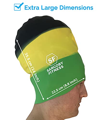 Sargoby Fitness Dreadlocks swimming cap Designed for voluminous and bulky hairstyles like Braids Dreads Locs - Image 3
