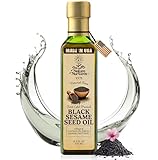 Black Sesame Seed Oil for Cooking and Salads · Raw · Unrefined · First Cold-Pressed at Temperatures Below 30°C · Pressed Only Once · Without Metal or Wood Contact · Small Batch · Handcrafted in Seattle USA · 100% Pure & Natural · Also Loved for Skin and Hair · 3.38 fl oz (100 ml)