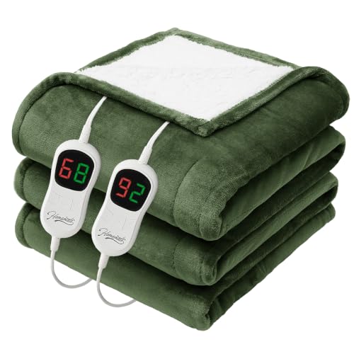 Image of Homemate Heated Electric Blanket King Size 100 inchx 90 inch Heating Blanket