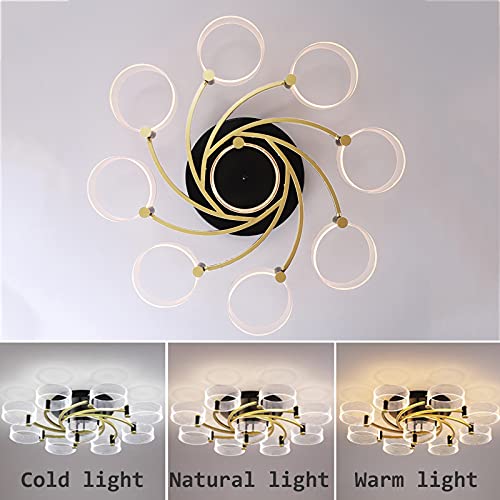 Suspension suspendue led variable 48W avec réglage de luminosité dorée - 4