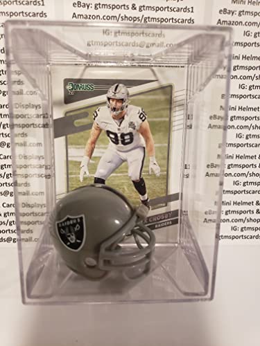 Maxx Crosby Oakland Raiders Mini Helmet Card Display Case Collectible Auto Shadowbox Autograph