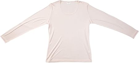 Amazon Co Jp Utatane つるつるシルク１００ 天竺 長袖インナー 女性用肌着 アイボリーm レギンスのペールピンクと同色 天竺 10分丈 女性用 肌着 夏 涼しい 冬 暖か 透け ない ウェア 下着 日本製 細め フィット タイプ 服 ファッション小物