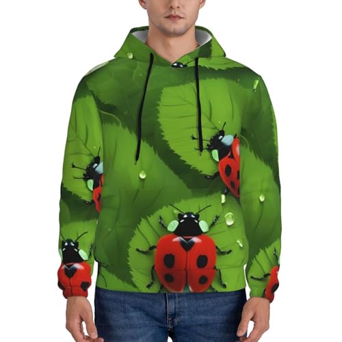 Sweat à capuche homme imprimé feuilles pour le layering décontracté - 2