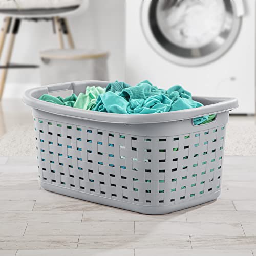 Sterilite 12756A06 Weave Laundry Basket, Cement, 6-Pack #TOP2