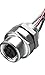 Brad 8R5J400013 Micro-Change A-Code Receptacle, Female Straight, 5 Pole, PG9 Mounting Thread Size, PCB Pin, 4.0A Max Current Rating, 250V AC/DC Max Voltage, Back Panel Mount (Pack of 10)