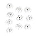 NON 10x Gancho de Simulación Cebo Acero Inoxidable Pinza Insect Calamar Jig...