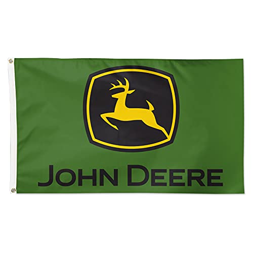Drapeau John Deere WinCraft 3x5 Deluxe vert pour passionnés et fans