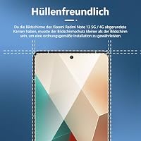 NEW'C Schutzfolie für Xiaomi Redmi Note 13 5G/4G für Panzerglas – Ansicht 3