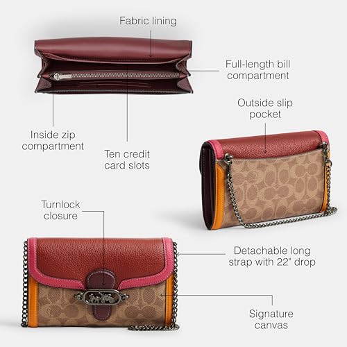 Coach Jade Chain Crossbody, Tan/Redwood3