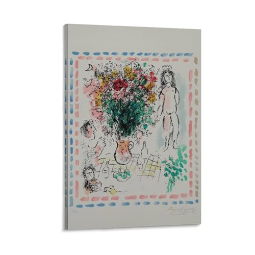 Marc Chagall tableau Bouquet de la Reine 20x30 cm idéal pour illuminer un salon contemporain