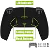 eXtremeRate Black Back Paddles Programable Rise 2.0 Remap Kit for PS5 Controller BDM-010 020، Upgrade Board & Redesigned Back Shell & Back Buttons Attachment for PS5 Controller - بدون وحدة تحكم