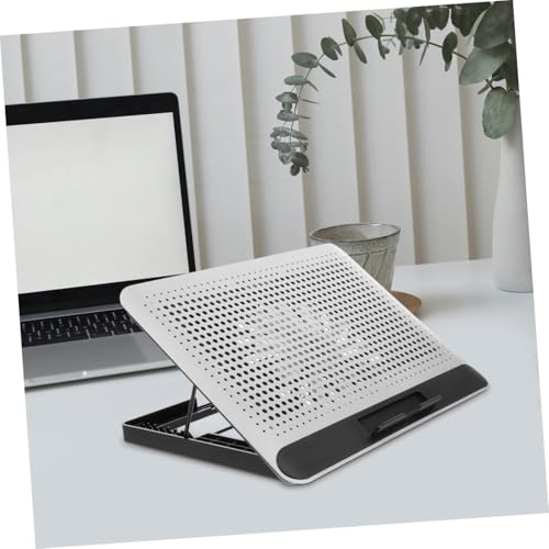 Base ergonómica de aluminio para laptop con ventilador silencioso miniatura 7