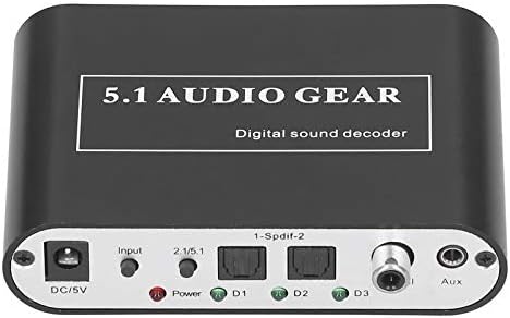 SOUTHSKY 5.1CH Digital Sound Surround Decoder,2 Optical SPDIF,Coaxial,3 ...