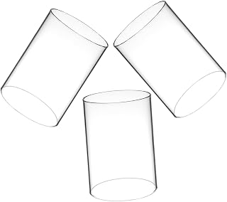 3pcs Clear Glass Hurricane Candle Holders Cylindrical Windproof Design Enhances Brightness for Home Decoration Votive Candle Accessory