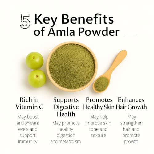 Image of Ayurvedix Organic Amla Powder 600g | Indian Gooseberry (Amla) Powder | Supports Hair, Skin & Digestive Wellness | Rich in Vitamin C | No Added Preservatives | Jaivik Bharat & USDA Certified