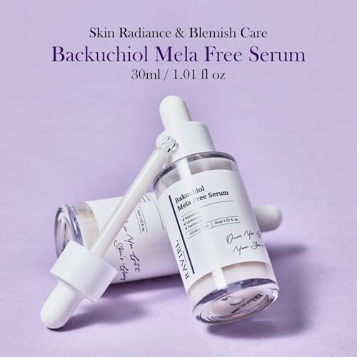 RAVIEL Korean Bakuchiol Mela-Free Serum – Retinol Alternative Anti-Aging Face Serum with Niacinamide & Hyaluronic Acid for Dark Spots, Uneven Skin Tone, Wrinkles & Sensitive Skin, 30ml /1.01 fl. oz