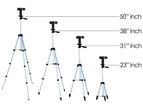 Acuvar 50" Smartphone/Camera Tripod With Rotating Mount. Fits Iphone X, 8, 8+, 7, 7 Plus, 6, 6 Plus, 5S Samsung Galaxy, Android, Etc. #TOP5